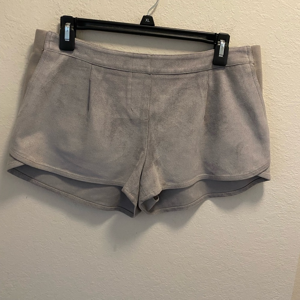 BCBGMaxAzria Grey Phillipa Suede Shorts